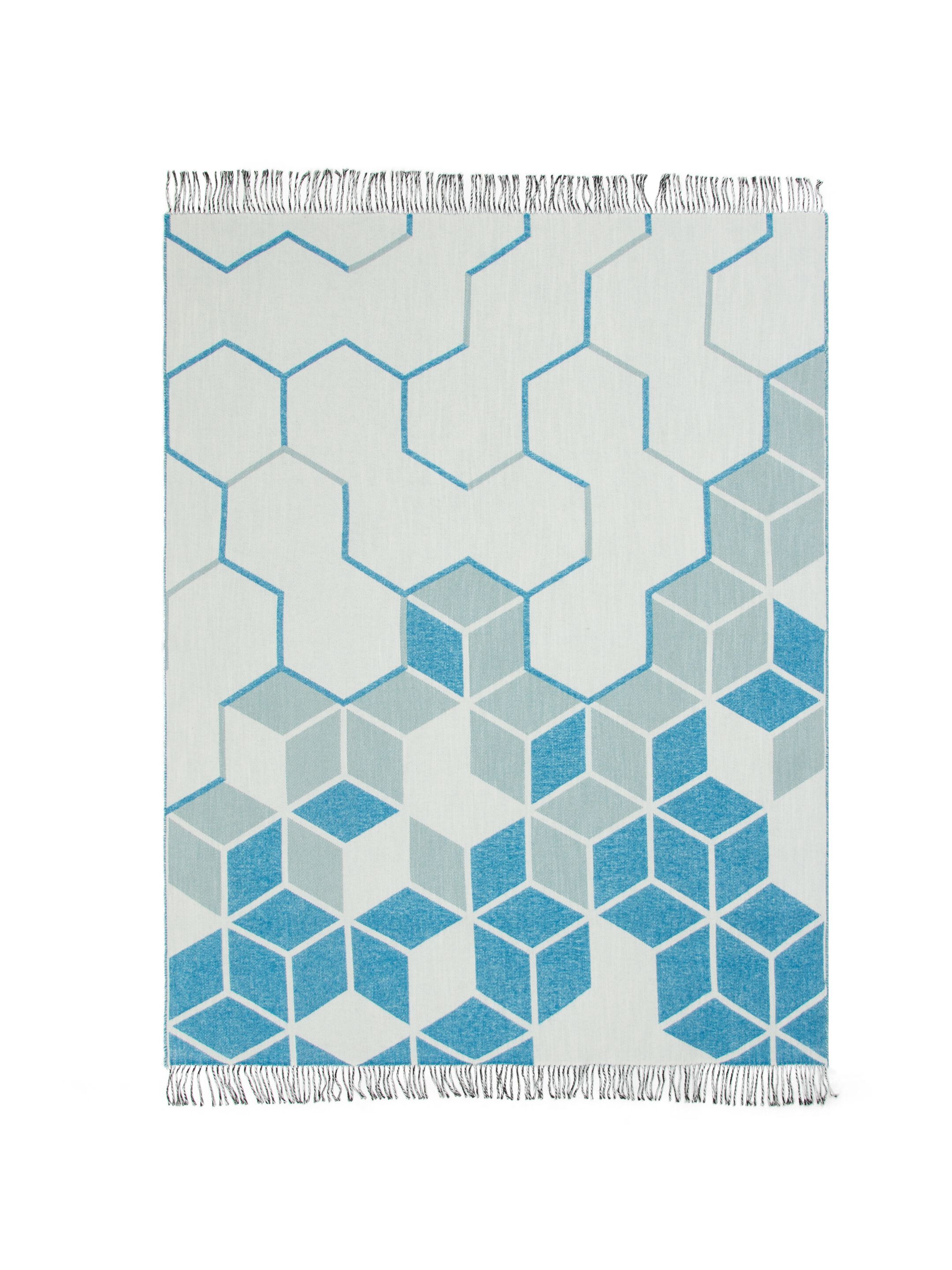 Плед с графическим рисунком из переработанной шерсти Lanerossi Green Label ARCH-00070834 - Вид №3