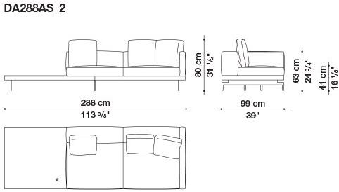 B&B Italia 3-х местный тканевый диван с шезлонгом Dock sun-id-1355318 - Вид №114