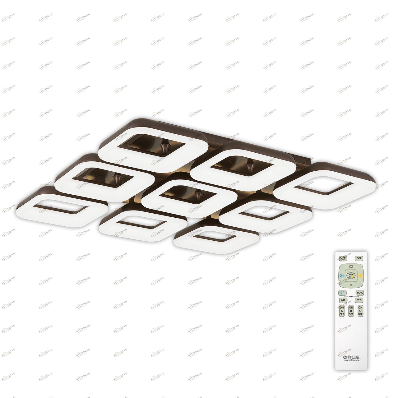 Потолочная светодиодная люстра Citilux Паркер Кофе CL225295R CITILUX ДИЗАЙНЕРСКИЕ, ПАРКЕР КОФЕ 222772 Коричневый 