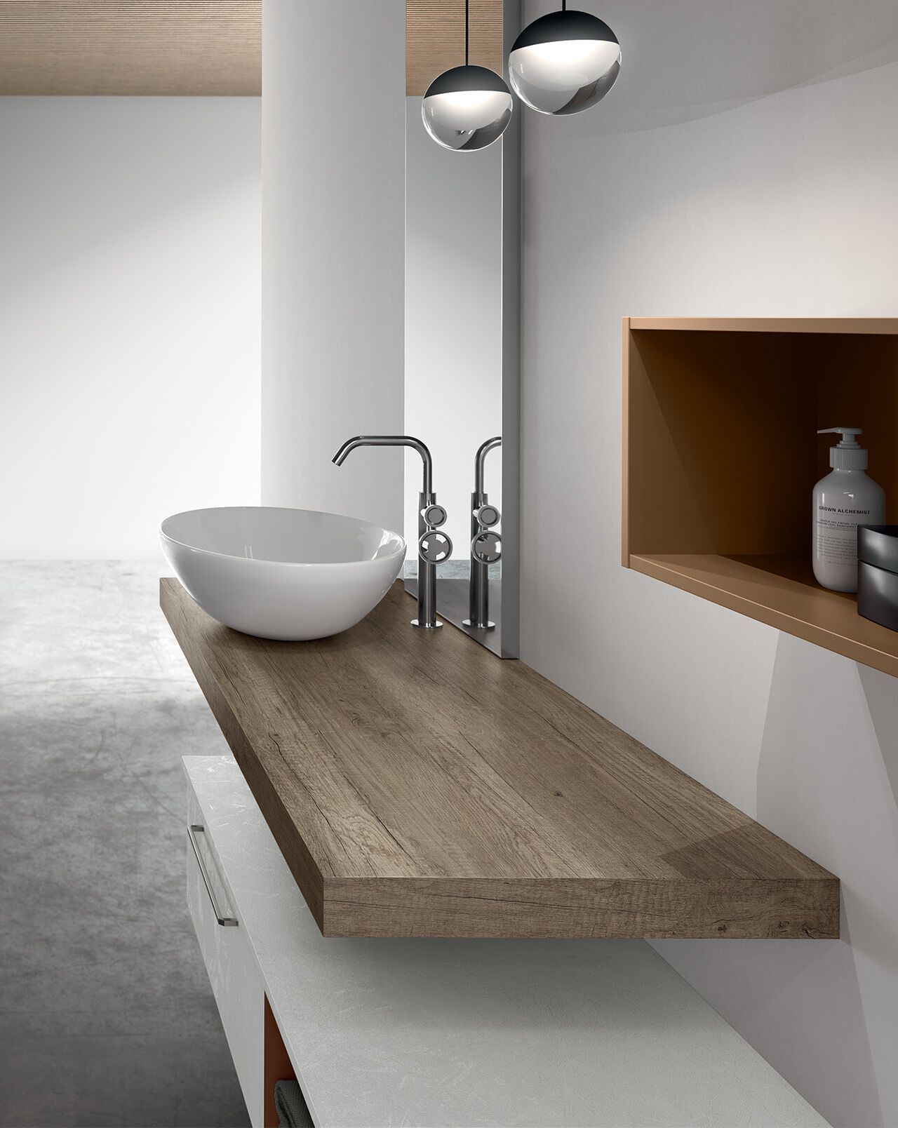 Деревянный умывальник с зеркалом ARCOM Поллок ARCH-00000380