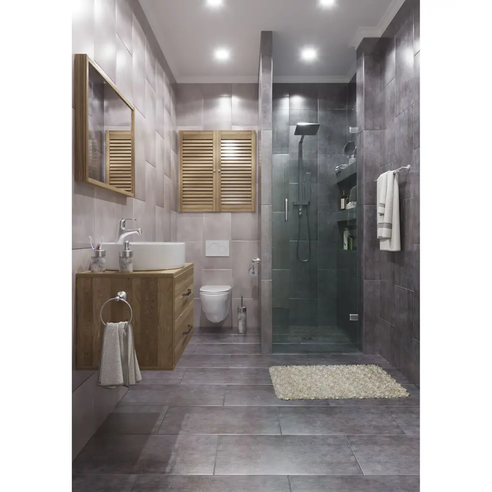 Плитка настенная Golden Tile Kendal 30х60 см 1.44 м2 цвет графитовый толщина 9 мм 16268562 STLM-2079715  - Вид №2