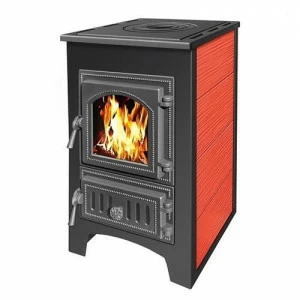 Печь-камин Везувий ПК-01 (270) с плитой (красный)