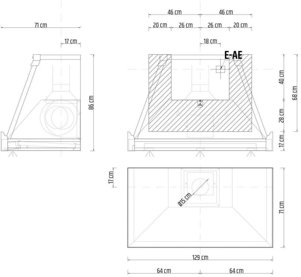 Профессиональная настенная медная вытяжка со встроенной подсветкой Santreyd sun-id-1433363 - Вид №1