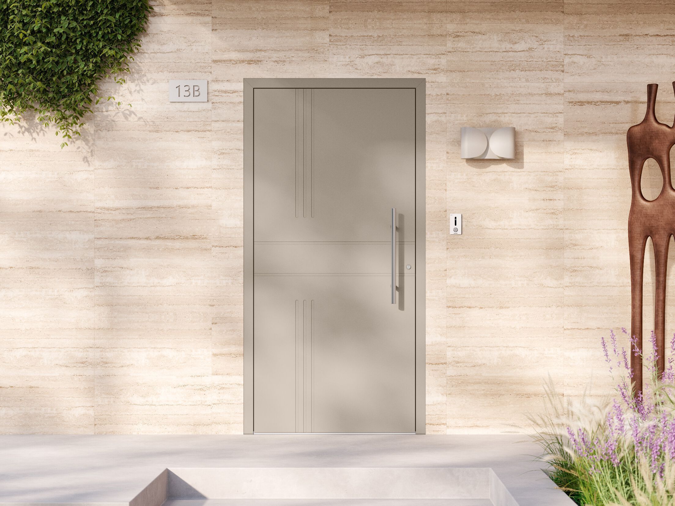 Алюминиевая входная дверь WnD ATRIUM 75 - ECO ARCH-00011963