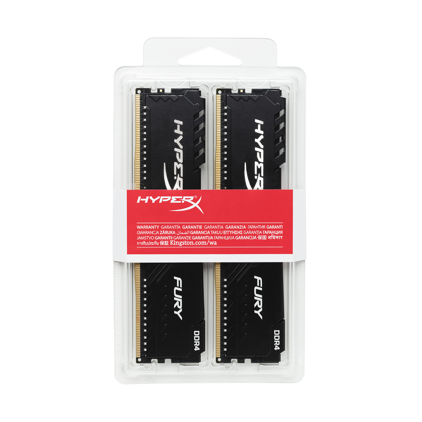 HX426C16FB3K2/16 16gb 2666mhz ddr4 cl16 dimm (kit of 2) hyperx fury black Kingston Santreyd  - Вид №4