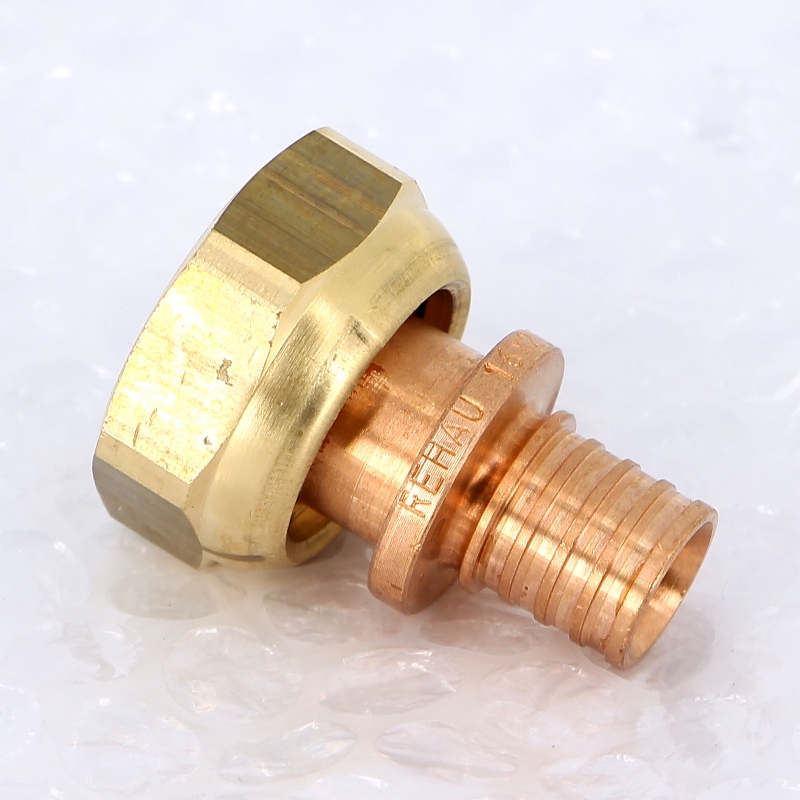 Муфта надвижная В с накидной гайкой бронзовая REHAU 16х3/4" RX 456336 - Вид №2