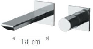 Rubinetterie Mariani Смеситель для умывальника настенный на 2 отверстия 5th avenue 565/av5 p - Вид №1