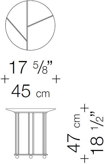 Garbarino Круглый журнальный столик из лакированного дерева Aureola Aur cf1 f  - Вид №4