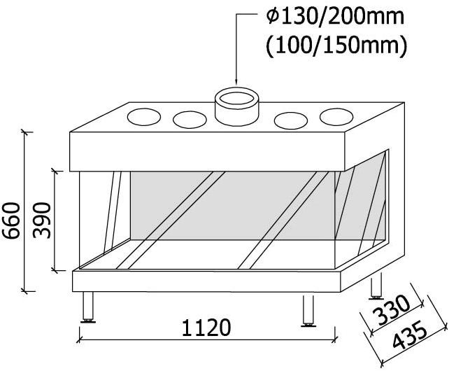 Metalfire Трехсторонний газовый камин Avenue sun-id-1499430 - Вид №11