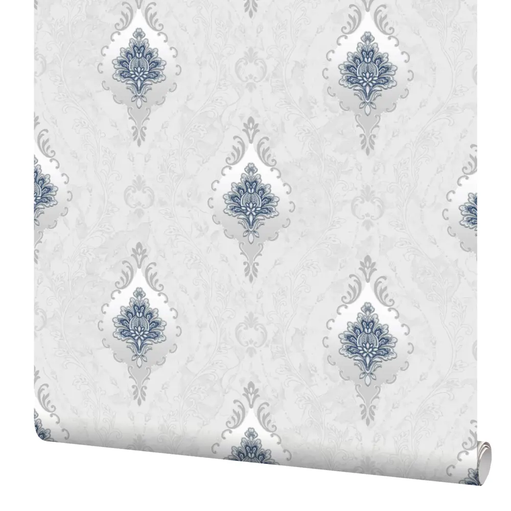 Erismann Firuze: Флизелиновые обои серые с вензельным узором 89350594 STLM-1363596