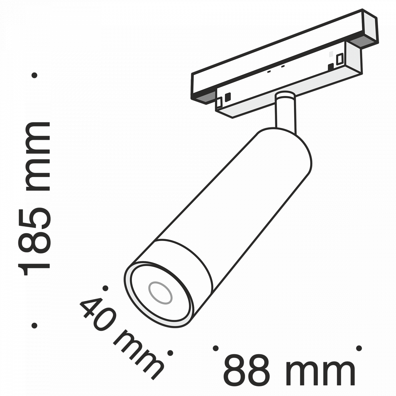 Трековый светильник черный TR019-7W4K TECHNICAL MAGNETIC TRACK SYSTEM 00-3956250 Черный  - Вид №2