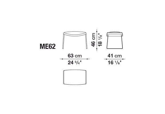 Кожаная мягкая подставка для ног B&B Italia ARCH-00016387 - Вид №2