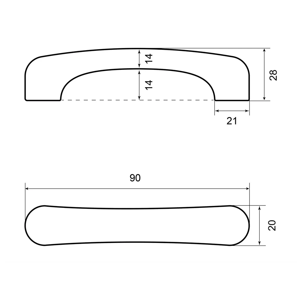 Мебельная ручка-скоба Porcellana розовый 64 мм 86899820 STLM-2065422 PALLADIUM  - Вид №3