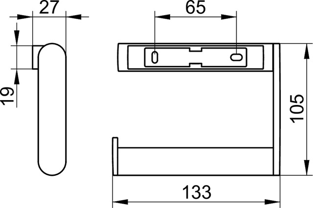 14962070000 Держатель для туалетной бумаги KEUCO Plan - Вид №3