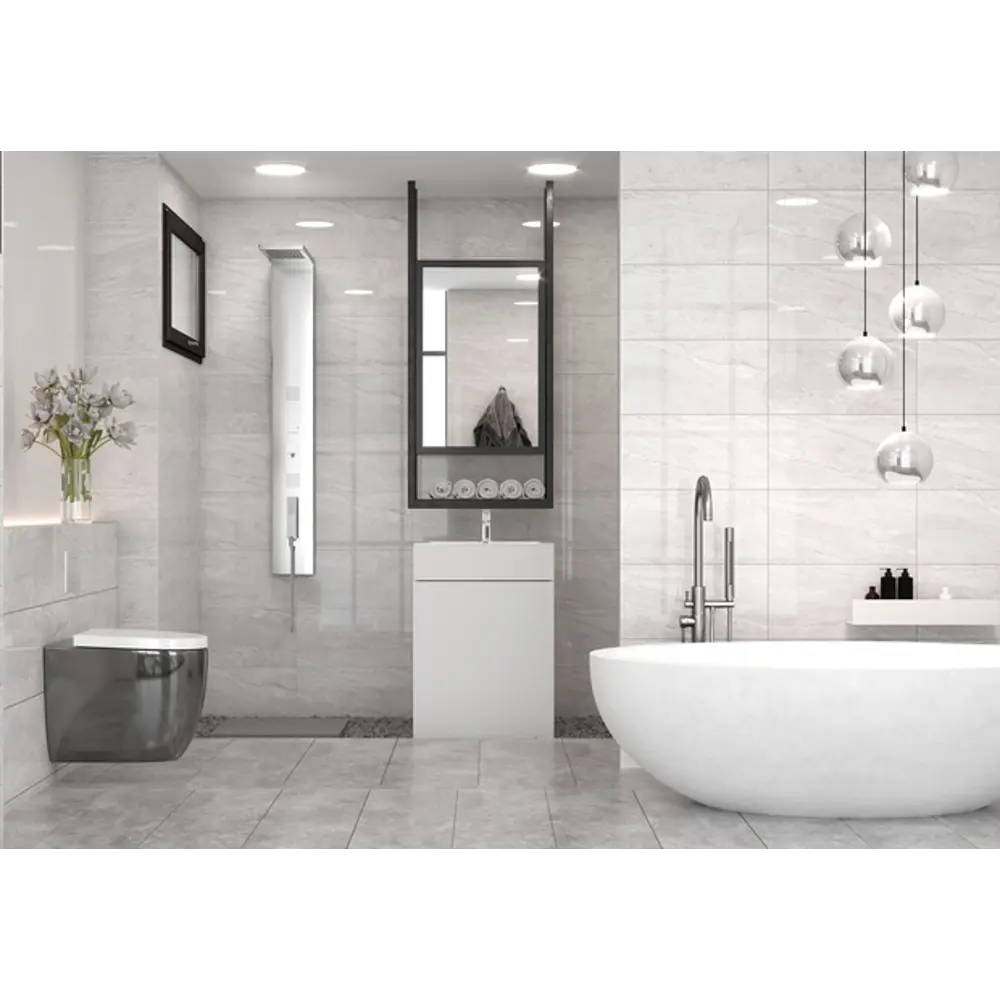 Керамогранит Golden Tile Marmo Milano 60.7x60.7 см 1.105 м² цвет серый 83425845 STLM-2058923 - Вид №1