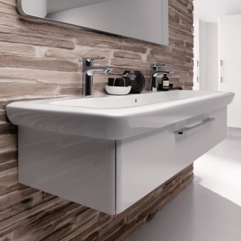 121935000 Подвесная раковина настенная прямоугольная Keramag  белая  - Вид №4