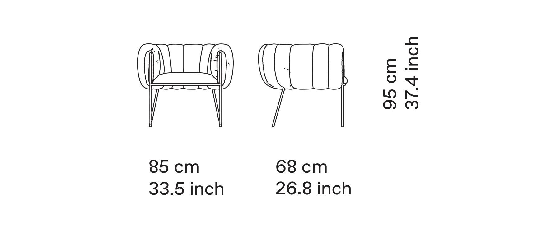 Тканевое кресло с подлокотниками DIZA HARBUZ ARCH-00098111 - Вид №5