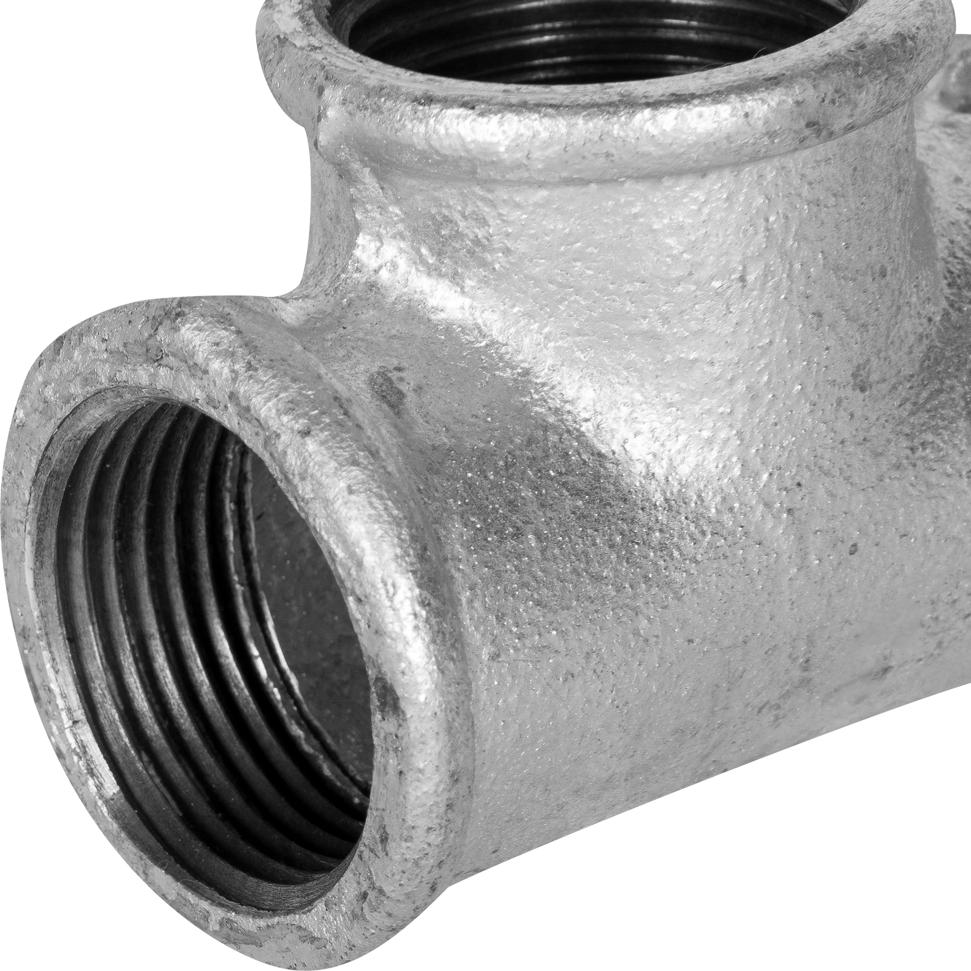 Тройник Santreyd оцинкованный чугунный 1" для систем отопления и водоснабжения 10985739 STLM-0000984 - Вид №1