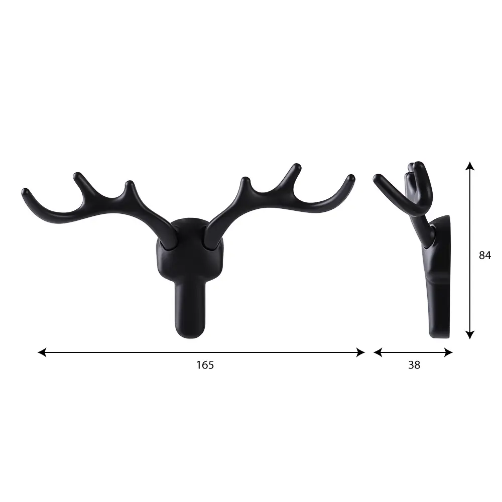 89364495 Крючок Larvij Олень, цинковый, цвет черный STLM-1005090 - Вид №3