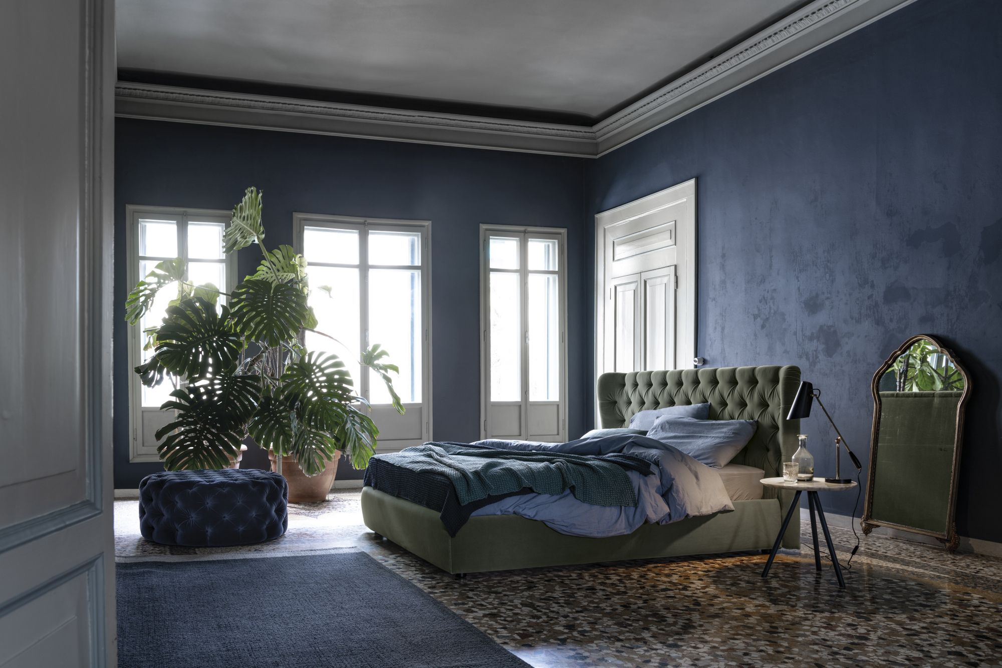 Двуспальная кровать с капитонным изголовьем Bolzan Selene ARCH-00121341 - Вид №1