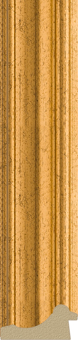 BY 1046 Зеркало в багетной раме - состаренное золото 67 mm EVOFORM Definite - Вид №2