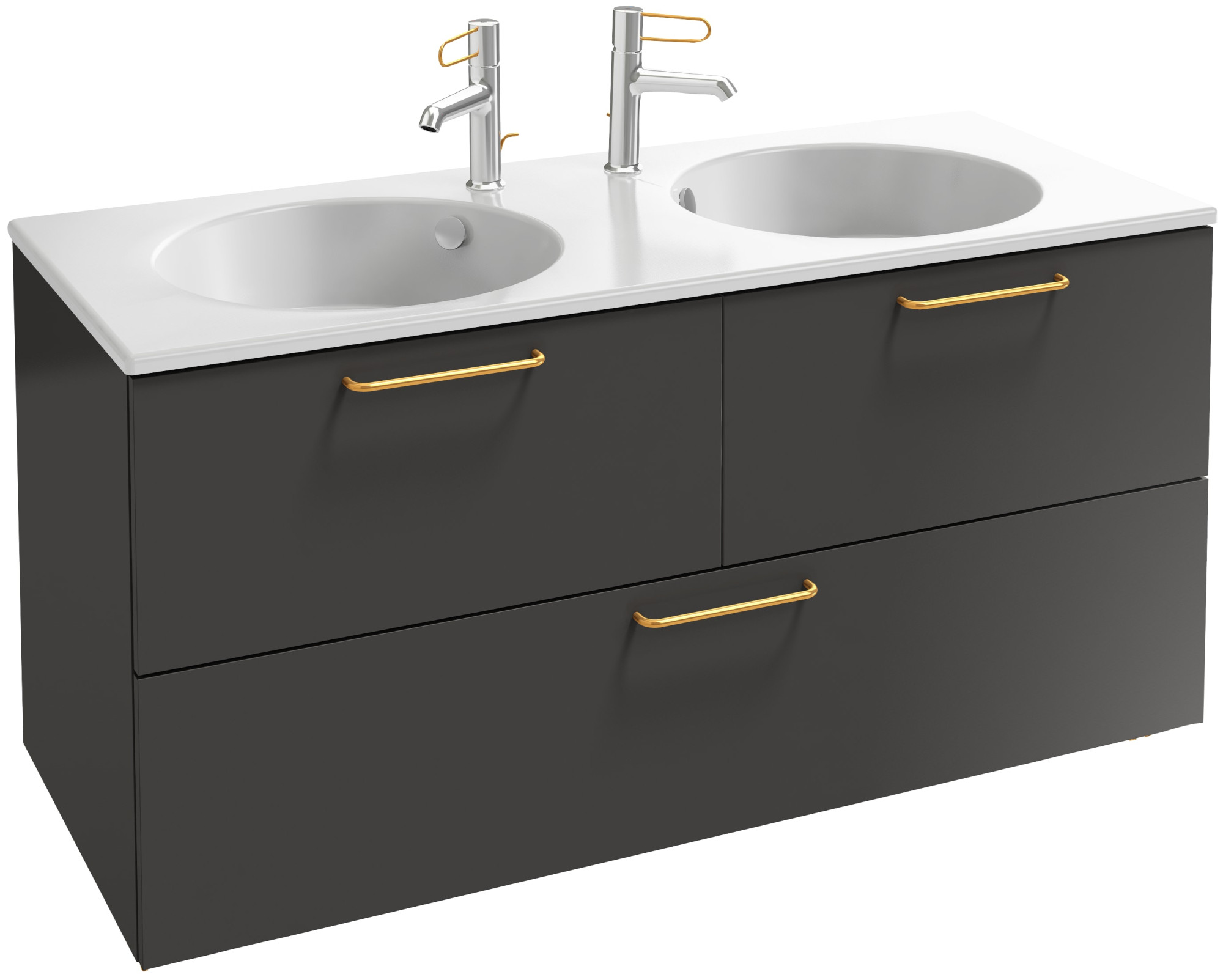 EB2545-R8-E10 Тумба под столешницу 120 см, 3 ящика, золотая ручка JACOB DELAFON ODÉON RIVE GAUCHE ODEON RIVE GAUCHE