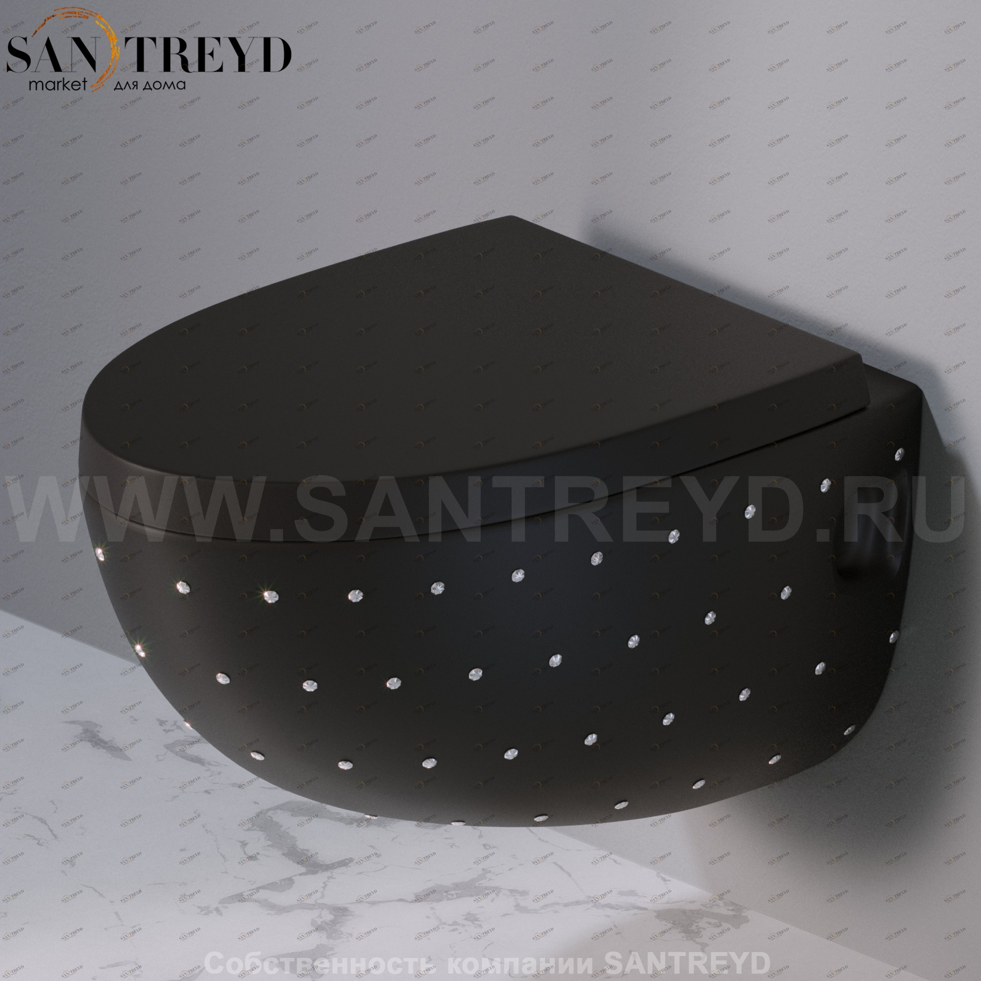 S511105SW Подвесной унитаз настенный Черный A. e T. Italia OVAL Италия AeT ITALIA