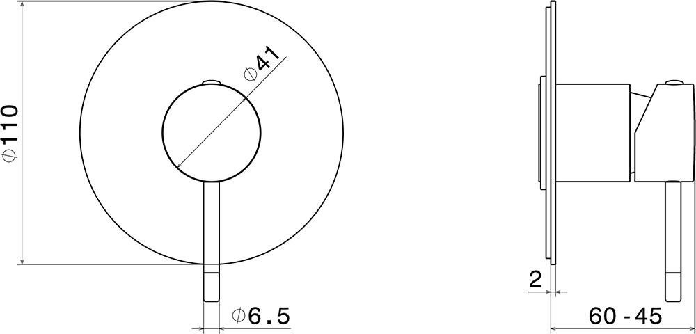 newform Смеситель для душа однорычажный O'rama 68475e - Вид №1