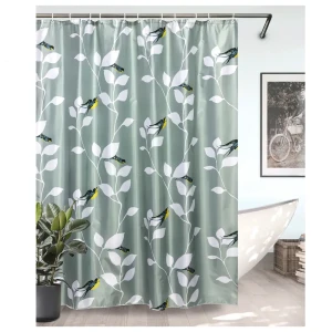 BATH PLUS Штора для душа Charme серо-зеленая 180×200 см 89380453