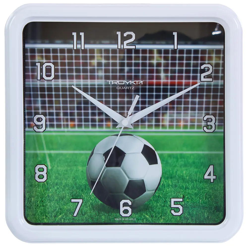 Часы настенные "Футбол" квадратные диаметр 26 см TROYKATIME ДИЗАЙНЕРСКИЙ STLM-2096333
