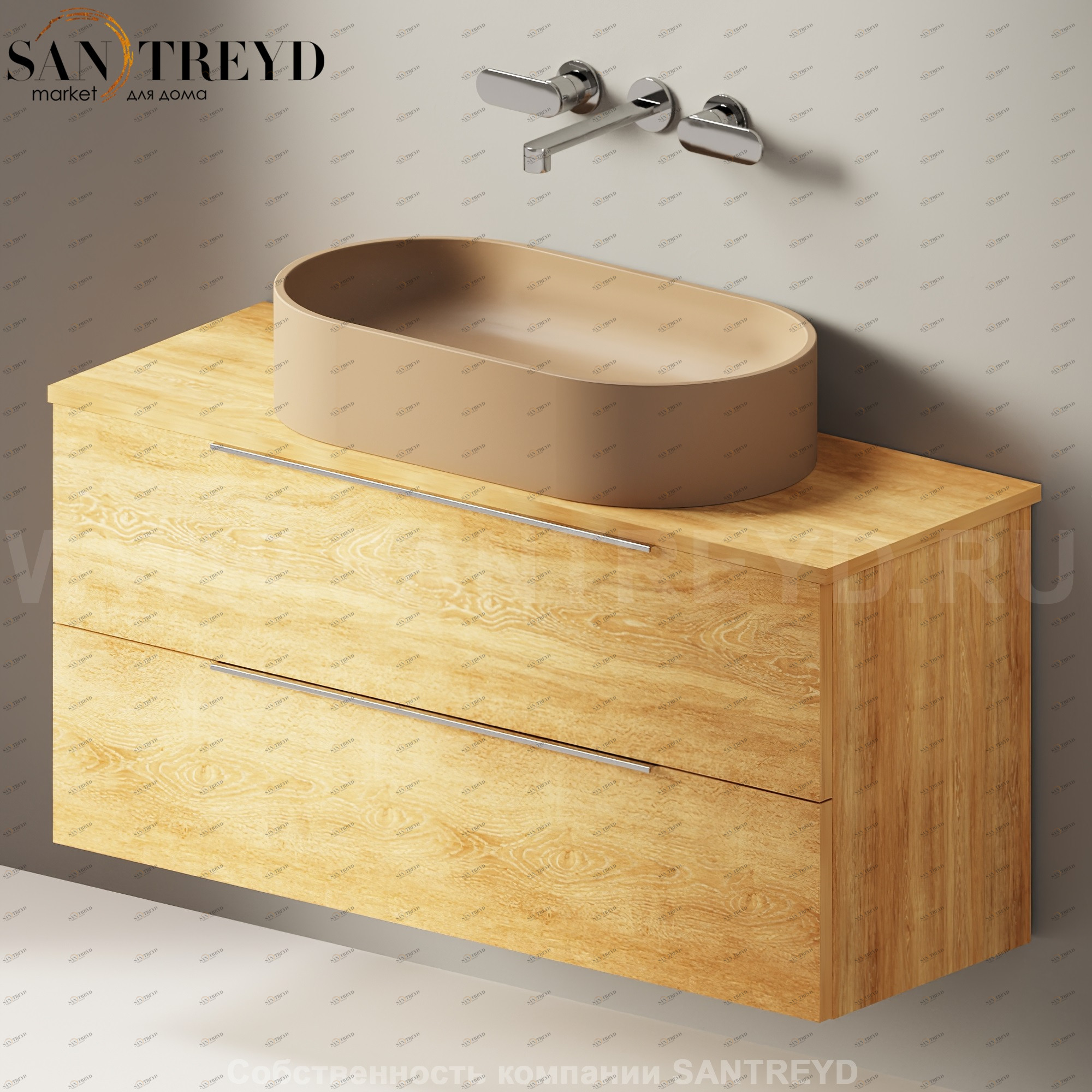 Flaminia BOX Настенная тумба для раковины 105 см с 2-мя ящиками BX838.WQ Ceramica Flaminia BX838WQ