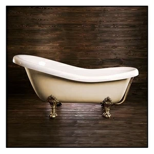 Ванна Akcjum Rectime 175 WR-01-05-Br-J овальная кремовая с золотыми ножками