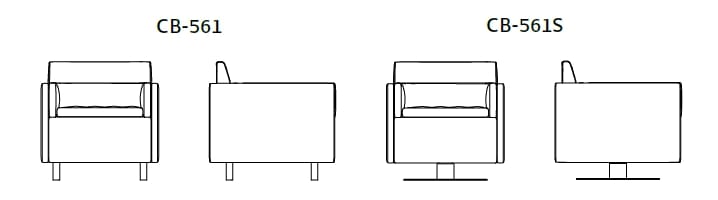 Клубное кресло с подлокотниками BassamFellows ARCH-00104634 - Вид №7
