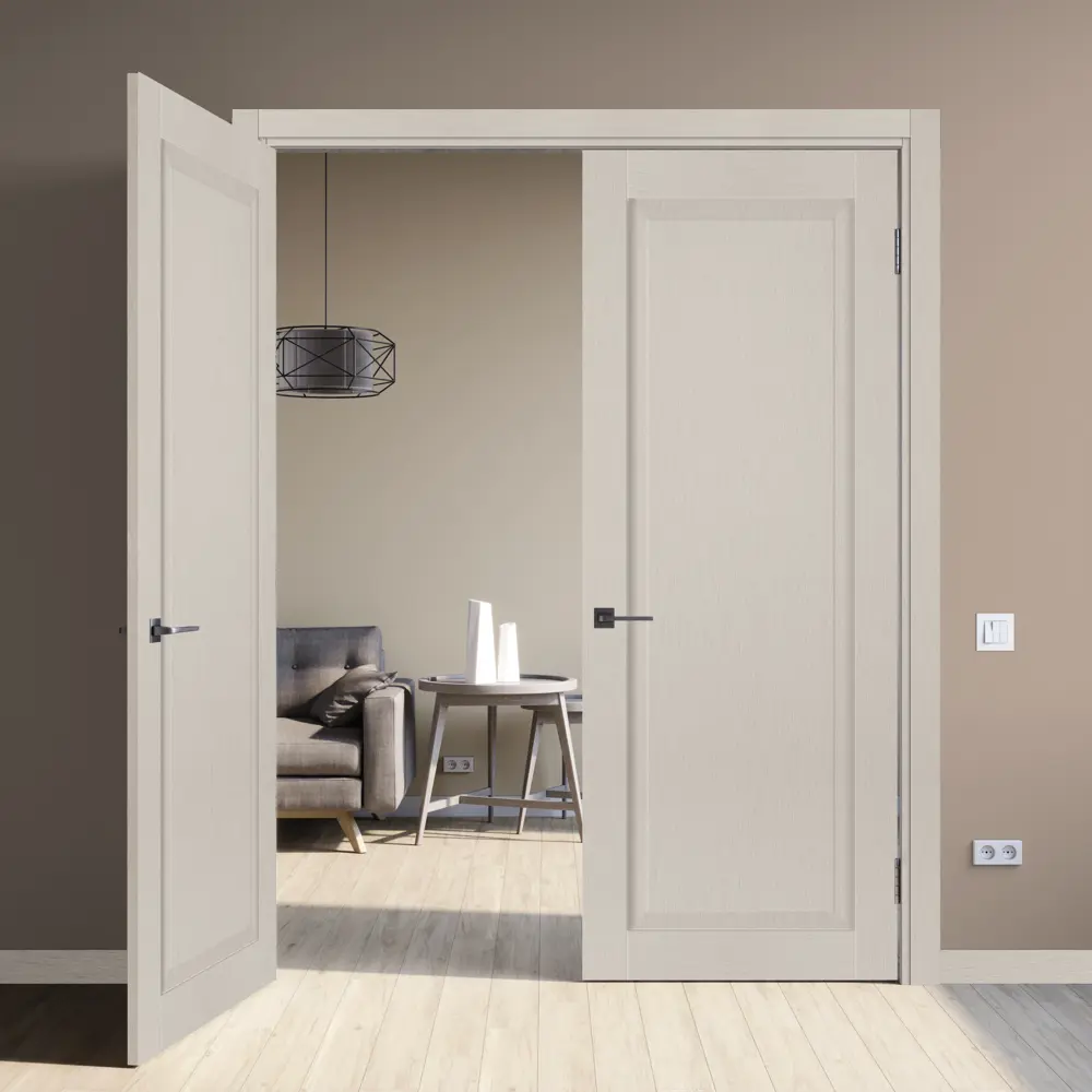 Комплект двери Пьемонт глухая 60x200 см HardFlex цвет платина светлая без доборов МАРИО РИОЛИ STLM-2183948 - Вид №2