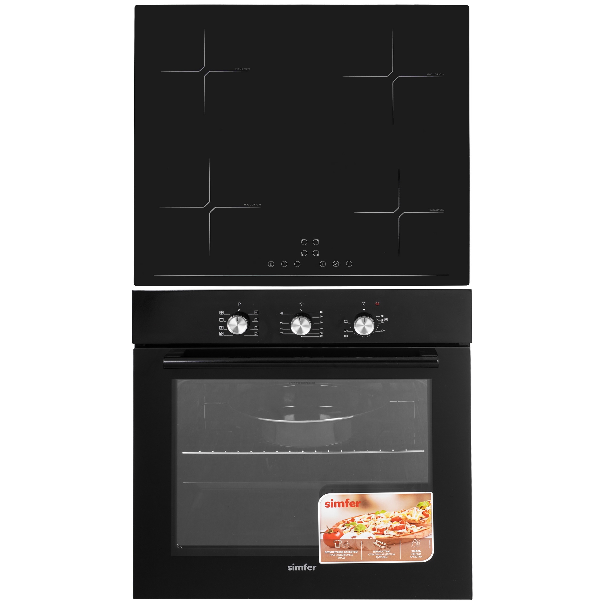 9280274 Духовой шкаф электрический Simfer B6EB19071 + Варочная поверхность индукционная Simfer H60I74S003 STDN-0087211
