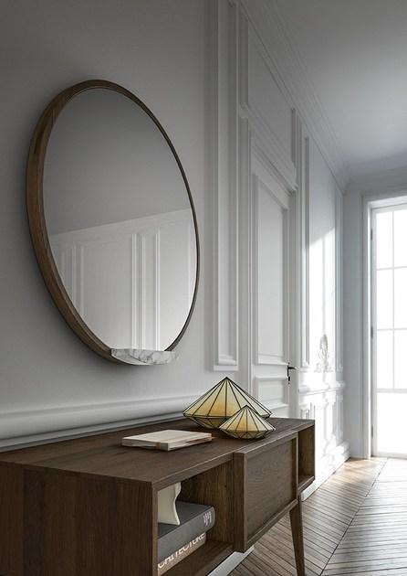 Callesella Arredamenti Зеркало настенное круглое в раме Cocò COCO sun-id-1353077 - Вид №6