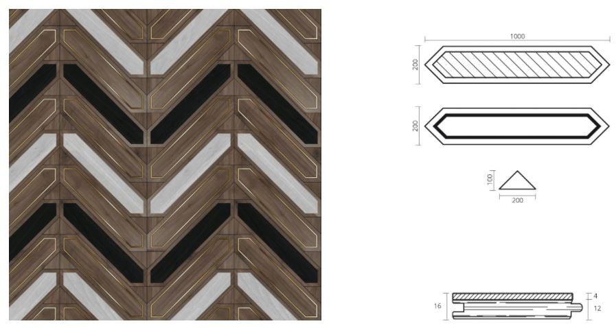 Деревянные полы / настенные покрытия для интерьеров Pavimento modulare speciale matita Santreyd sun-id-1432669 - Вид №1