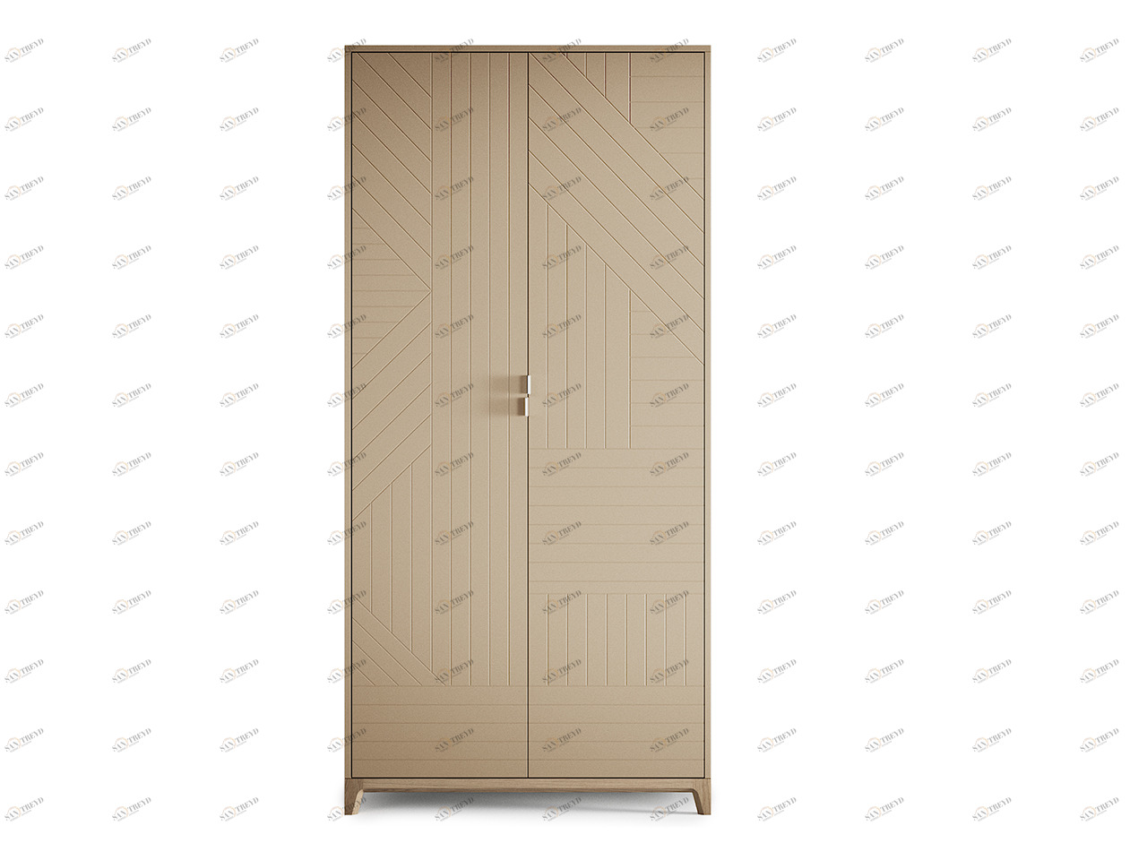 Шкаф распашной двухдверный бежевый Case №3 THE IDEA  210422 Дуб сонома;бежевый 