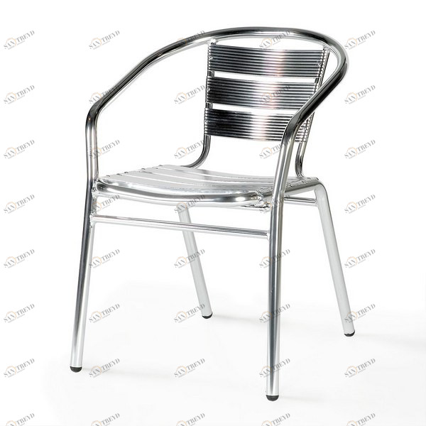 Стул садовый алюминиевый "Милан" Silver metallic AFINA МЕБЕЛЬ ДЛЯ ЛЕТНЕГО КАФЕ 130382 Серый 