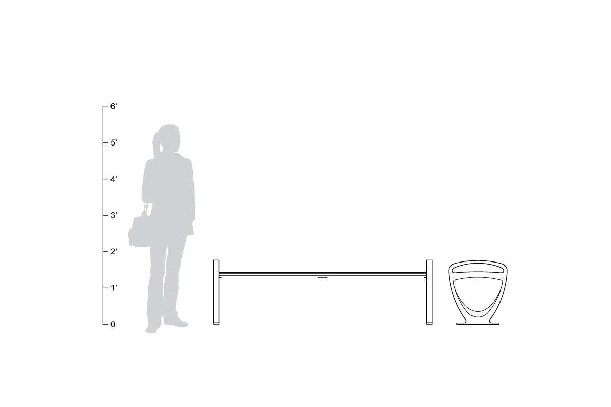 FSRT97 Скамейка трио  Forms-surfaces  - Вид №8