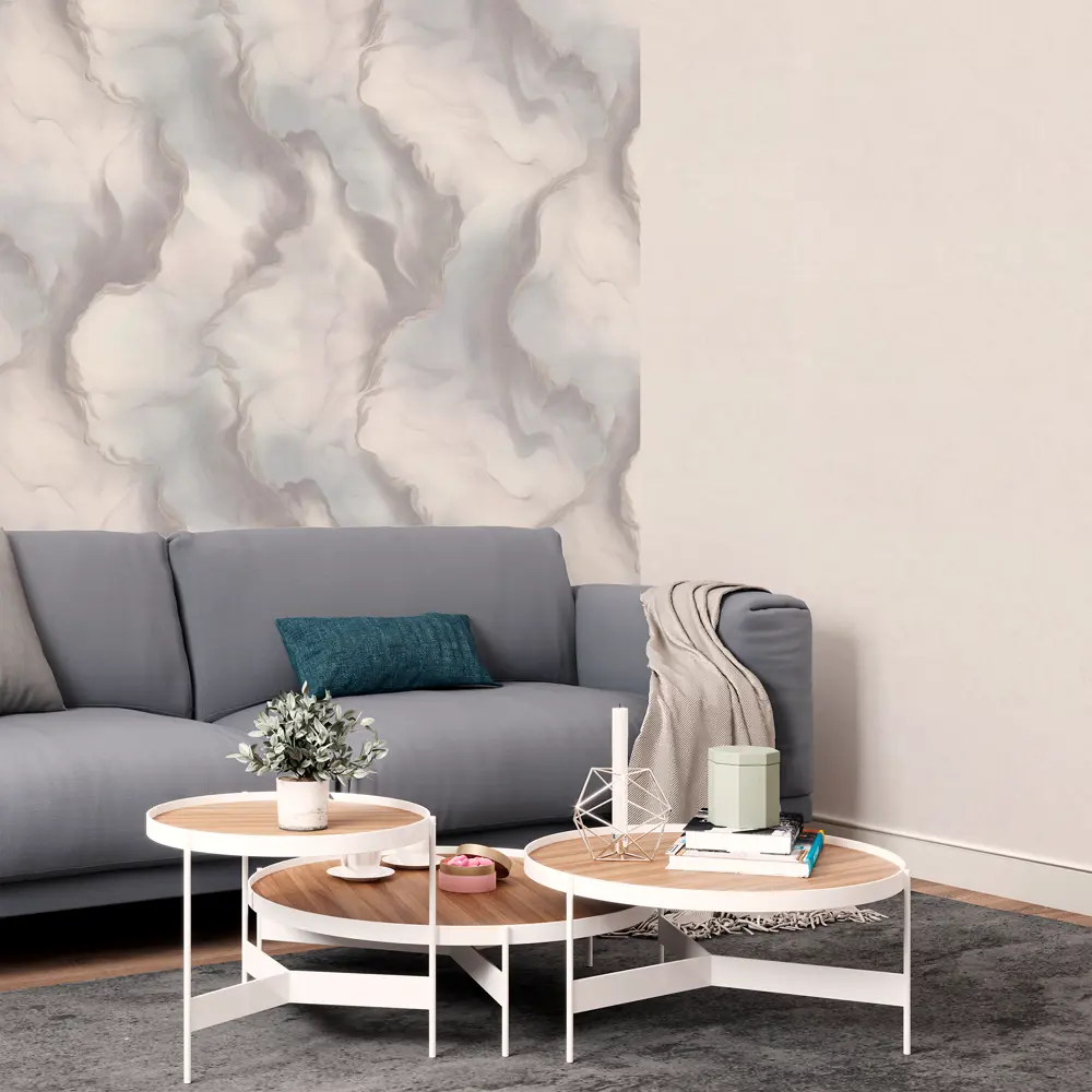 Palitra Home Amour: Флизелиновые обои с абстрактным рисунком в бежевых тонах 89409475 STLM-1577668 - Вид №5