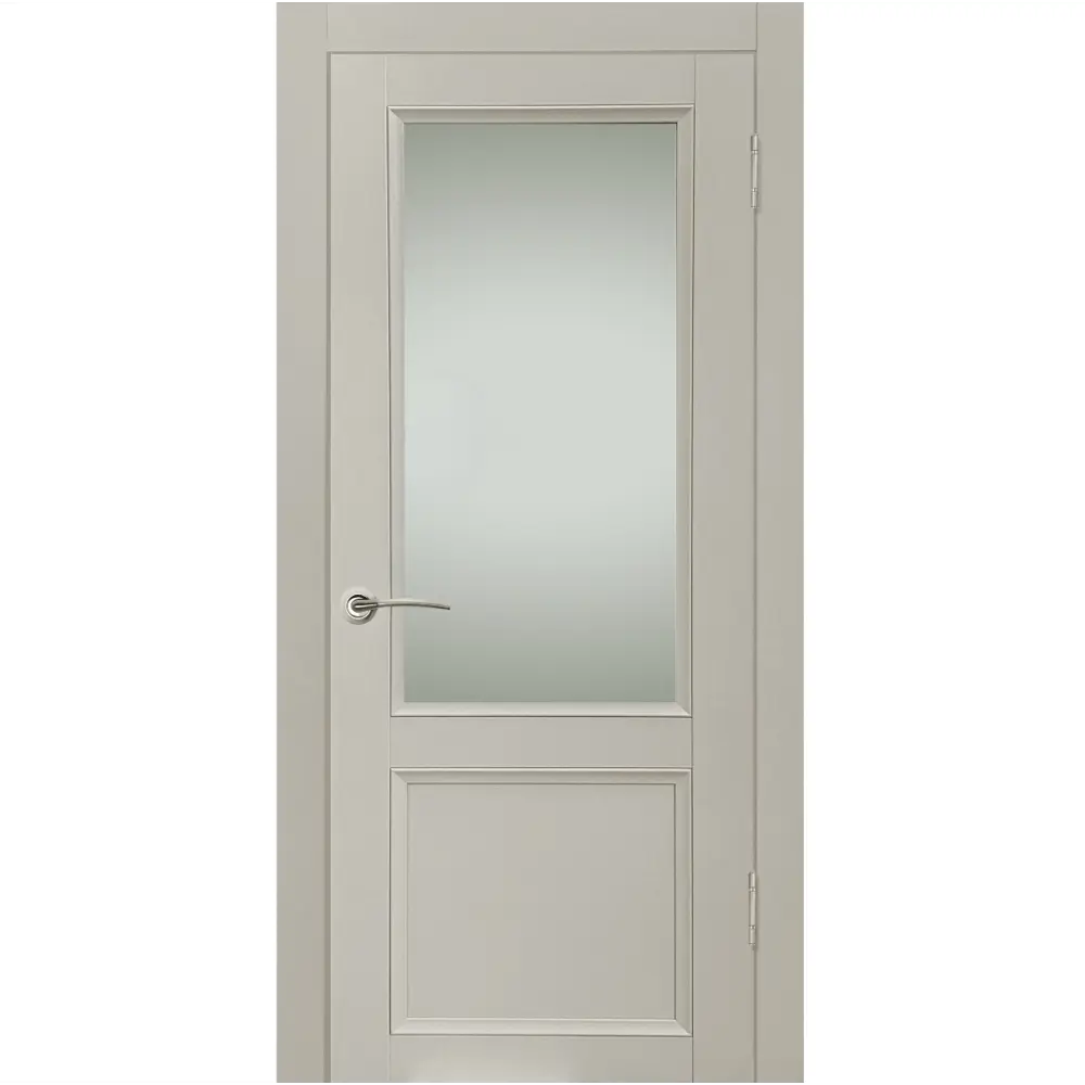 Дверь межкомнатная со стеклом Рондо 70x200 см Hardflex цвет серый с замком и петлями 89453180 STLM-2127904 МАРИО РИОЛИ  - Вид №1