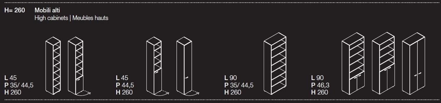 Las Mobili Модульный офисный книжный шкаф Contenitori universali evo sun-id-1510677 - Вид №4