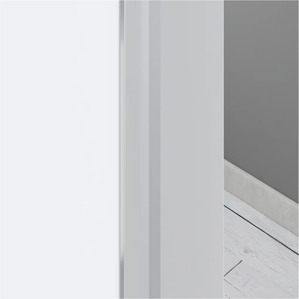 Дверь межкомнатная глухая без замка и петель в комплекте Invisible 80x200 см обратное открывание правое цвет белый VFD STLM-2047500 - Вид №3
