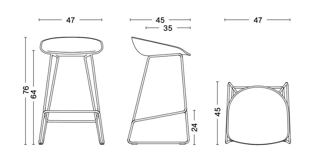 Табурет из полипропилена In Stock Hay ARCH-00057004 - Вид №2
