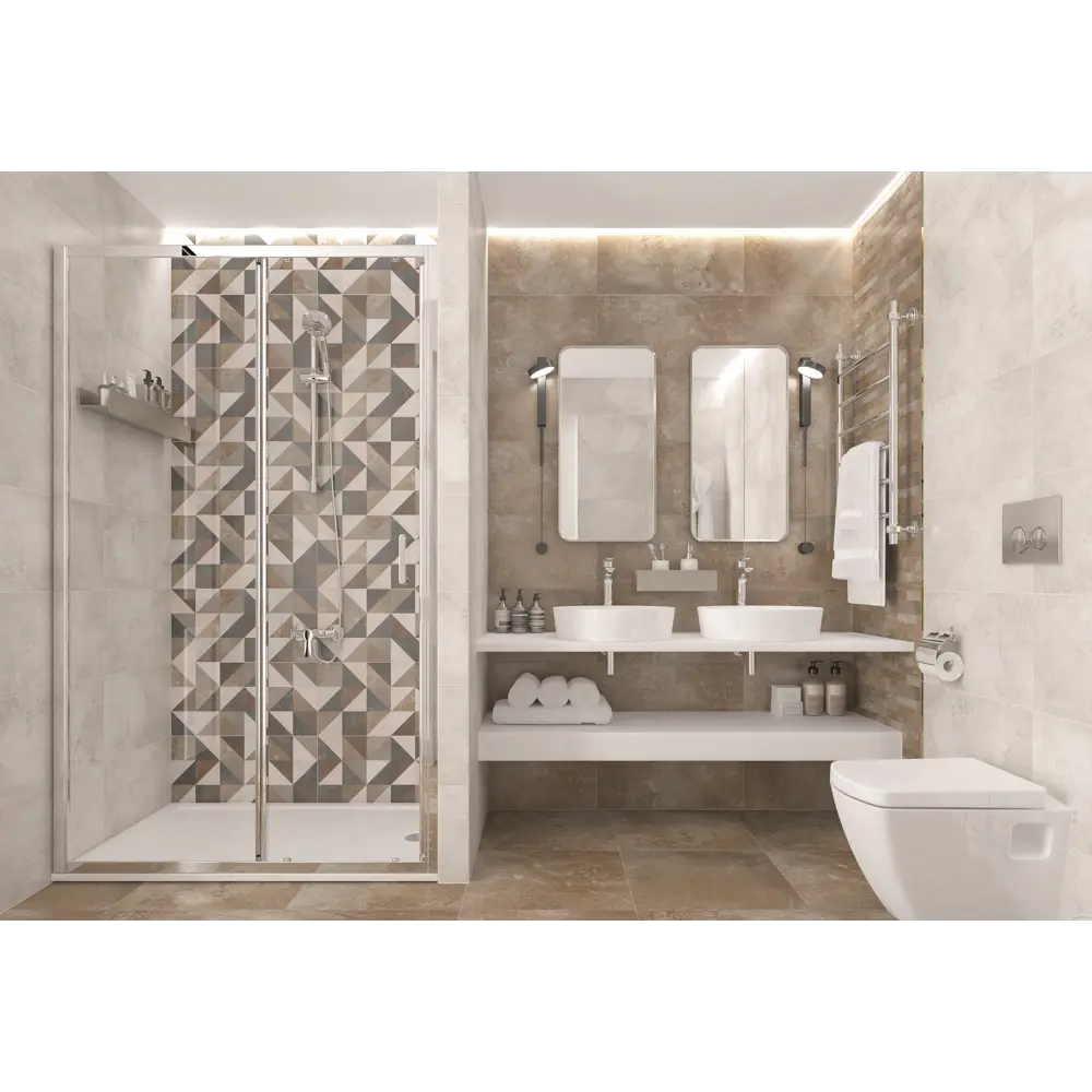 Плитка настенная Нефрит-Керамика Ferry 30x60 см 1.8 м² матовая цвет коричневый STLM-2101396 - Вид №2