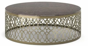 Capital Collection Низкий круглый мраморный журнальный столик для гостиной Nuage