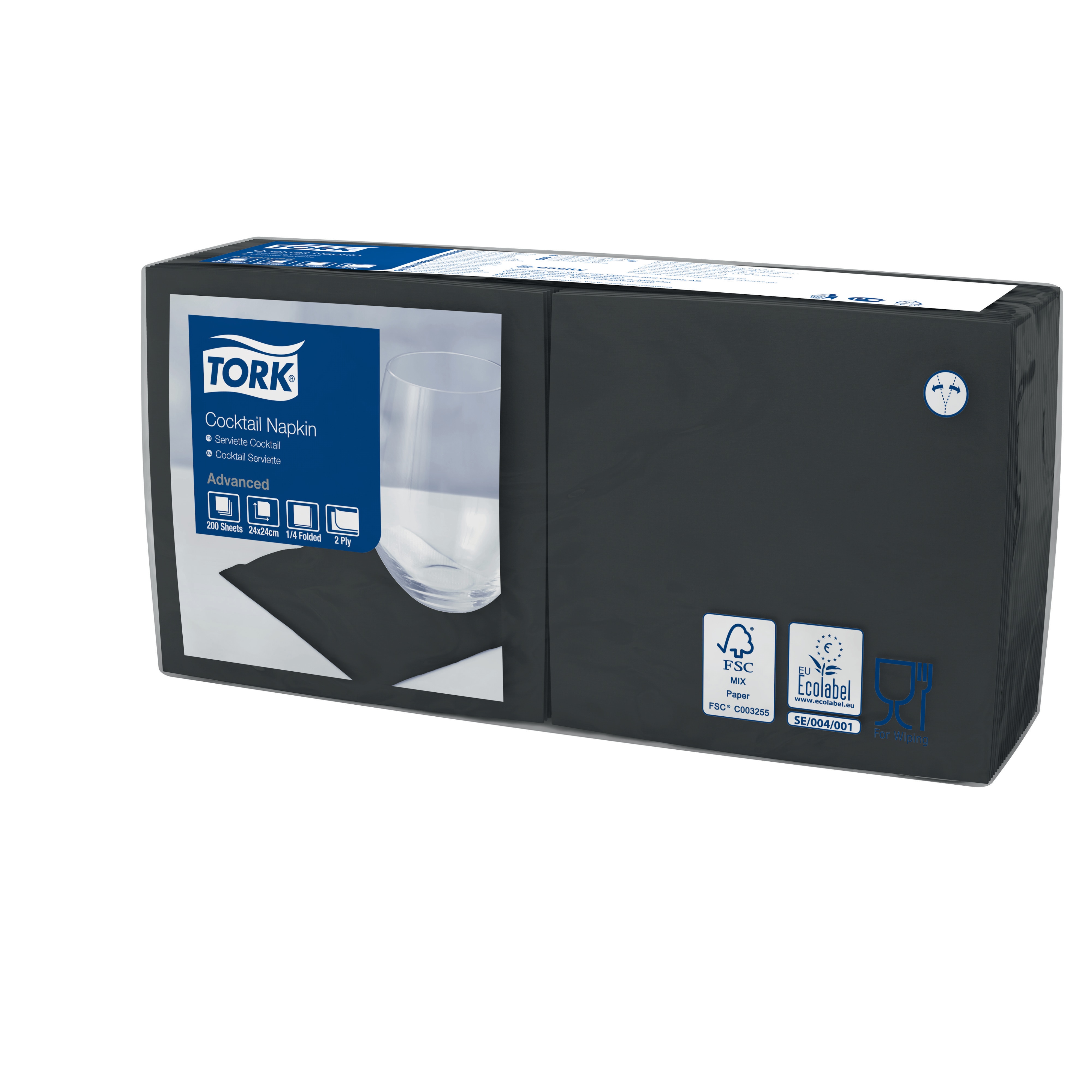 47782939 Черная коктейльная салфетка Tork  - Вид №1