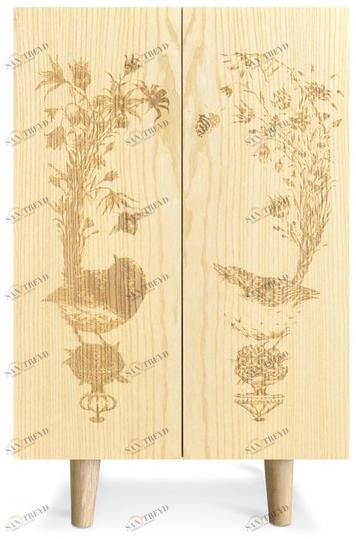 Mineheart Комод из ясеня с распашными дверцами  Fur/017 