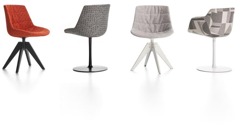 MDF Italia Вращающийся стул обитый тканью на жердочке Flow sun-id-1430887 - Вид №3